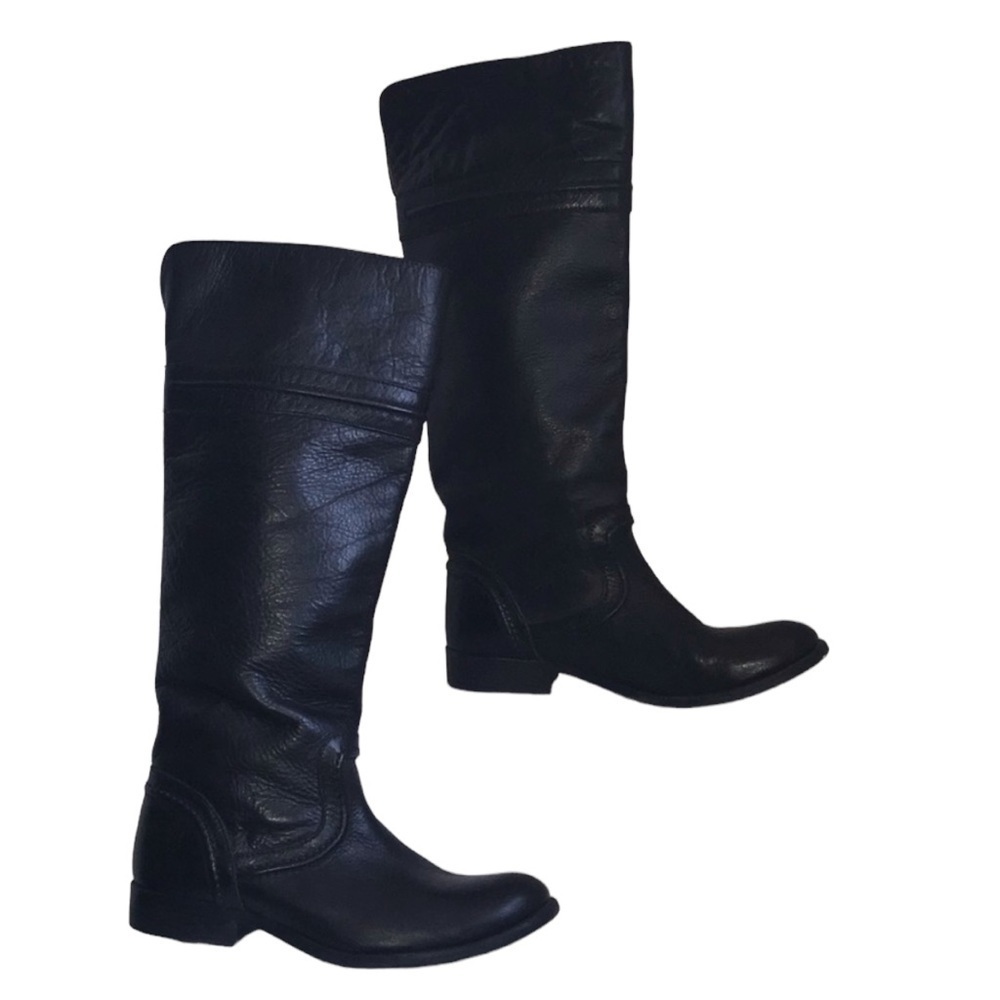 Frye Full Grain leather riding boots -Melissa Trapunto Size 6 B GUC - Picture 1 of 14